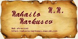 Mahailo Markušev vizit kartica